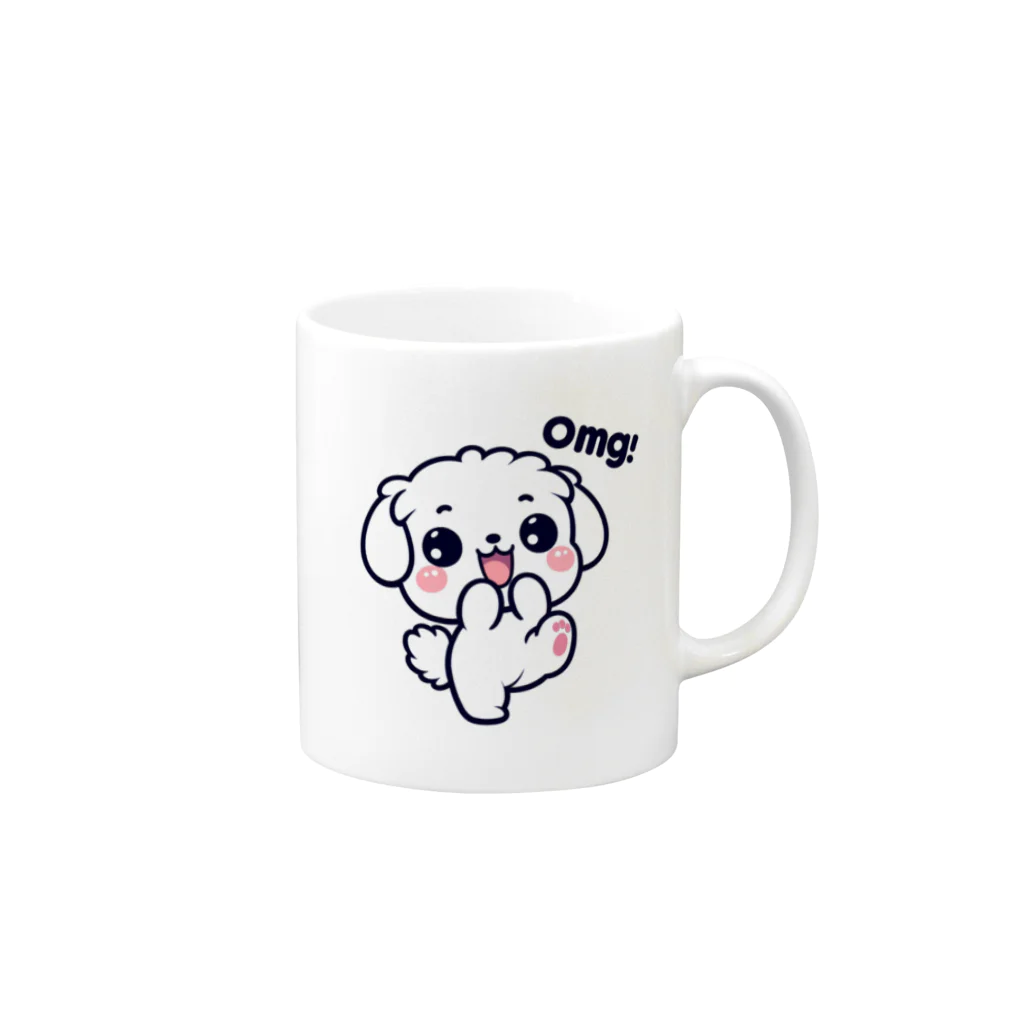 OMG DOG 【オーマイガ ドッグ】のOMG-DOG マルチーズのまるる Mug :right side of the handle