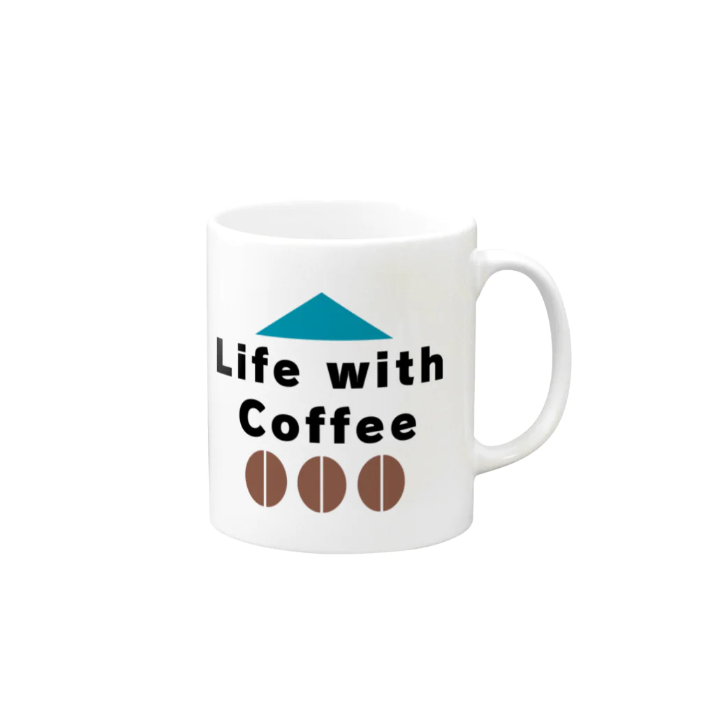 leisurely_lifeのLife with Coffee マグカップの取っ手の右面