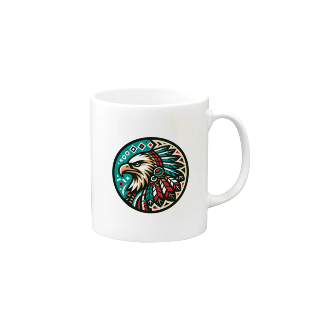 lblのNative American eagle Mug :right side of the handle