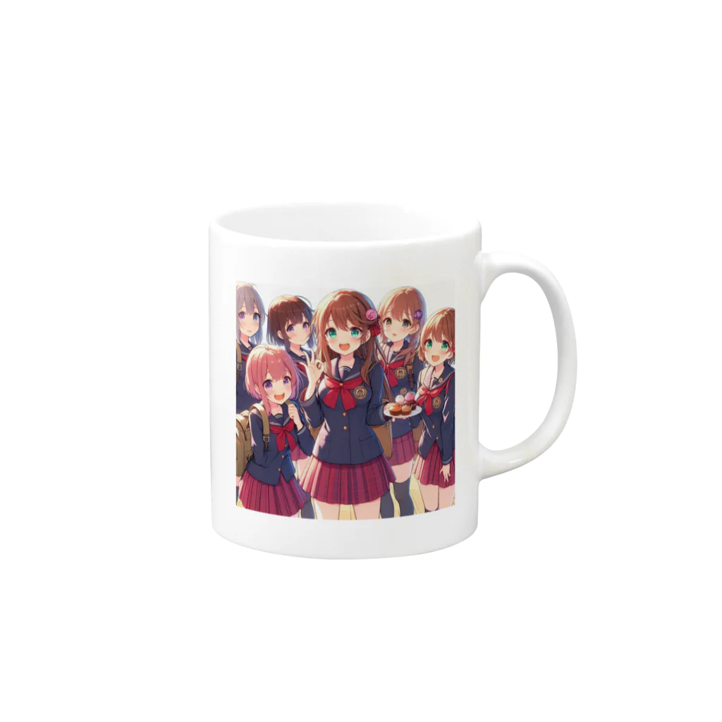 SWQAの女子会 Mug :right side of the handle