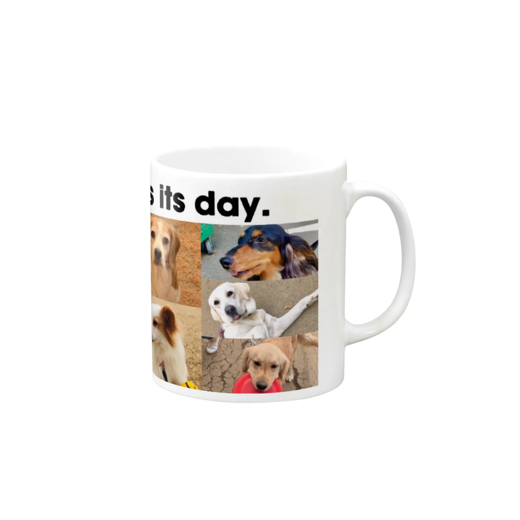 grapeの犬ｽﾞ Mug :right side of the handle