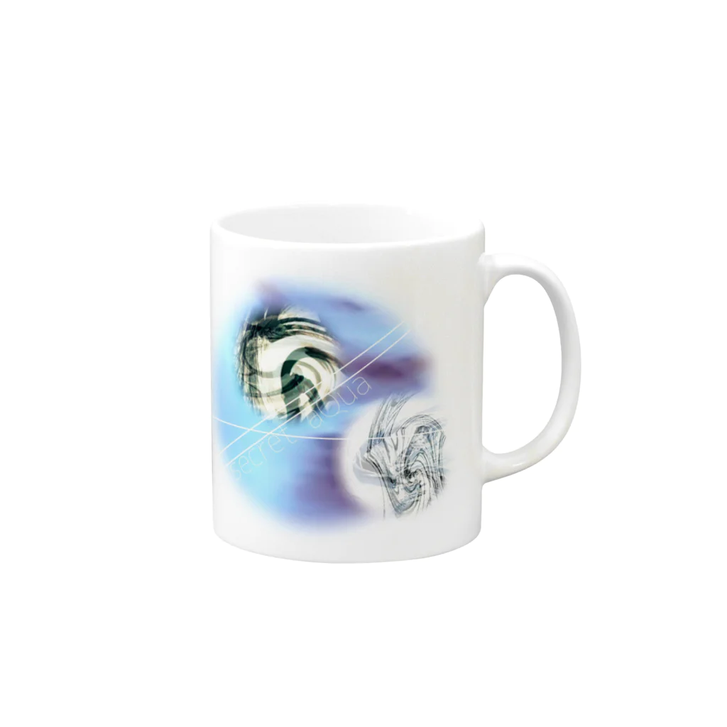 粋彩のsecret aQua Mug :right side of the handle