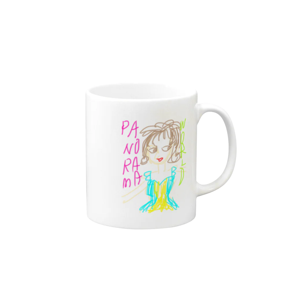 panoramaworldのPANOちゃん Mug :right side of the handle