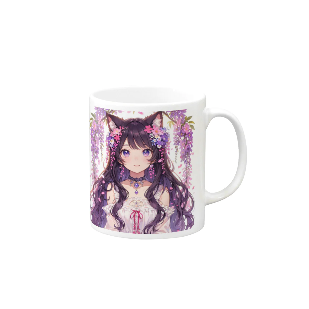 yos-1292583のねこニコばん Mug :right side of the handle