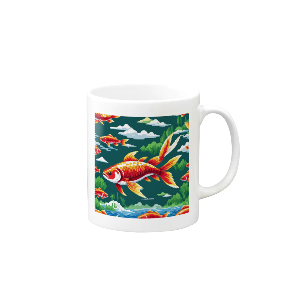 yukki1975のピクセルアートの5月 Mug :right side of the handle