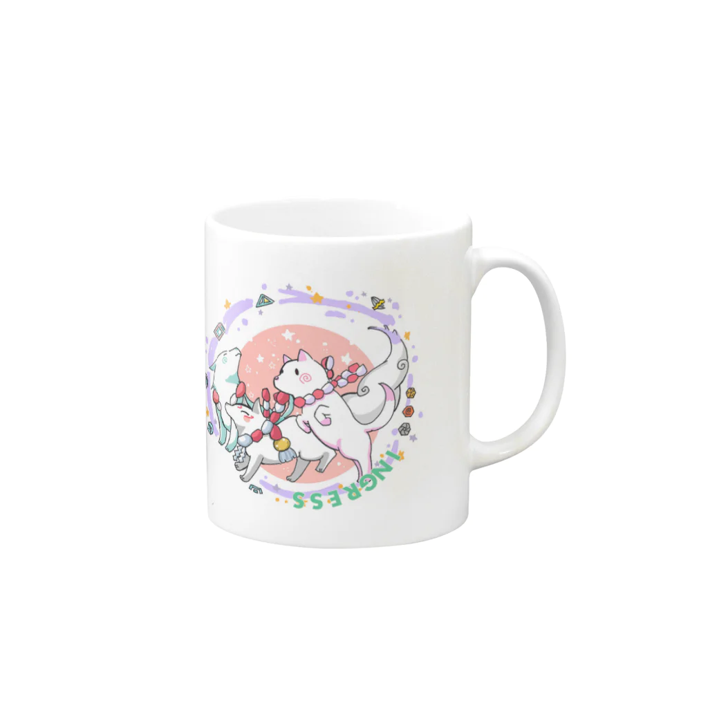 こうらえな(iceeye)のおこにここんこん Mug :right side of the handle