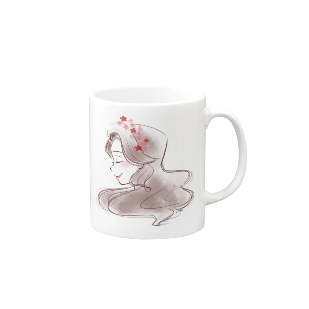 Miracleの花の妖精リア Mug :right side of the handle