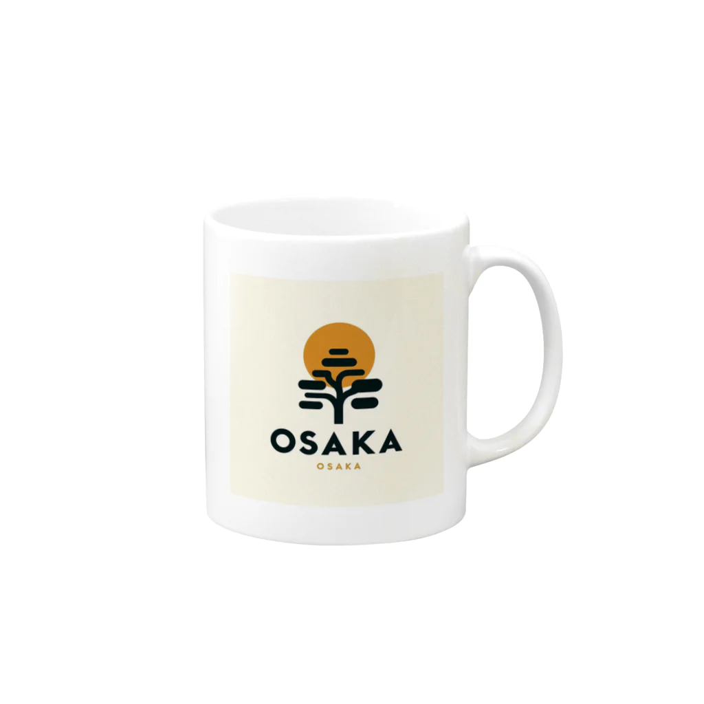 aoharu2005の大阪 Mug :right side of the handle