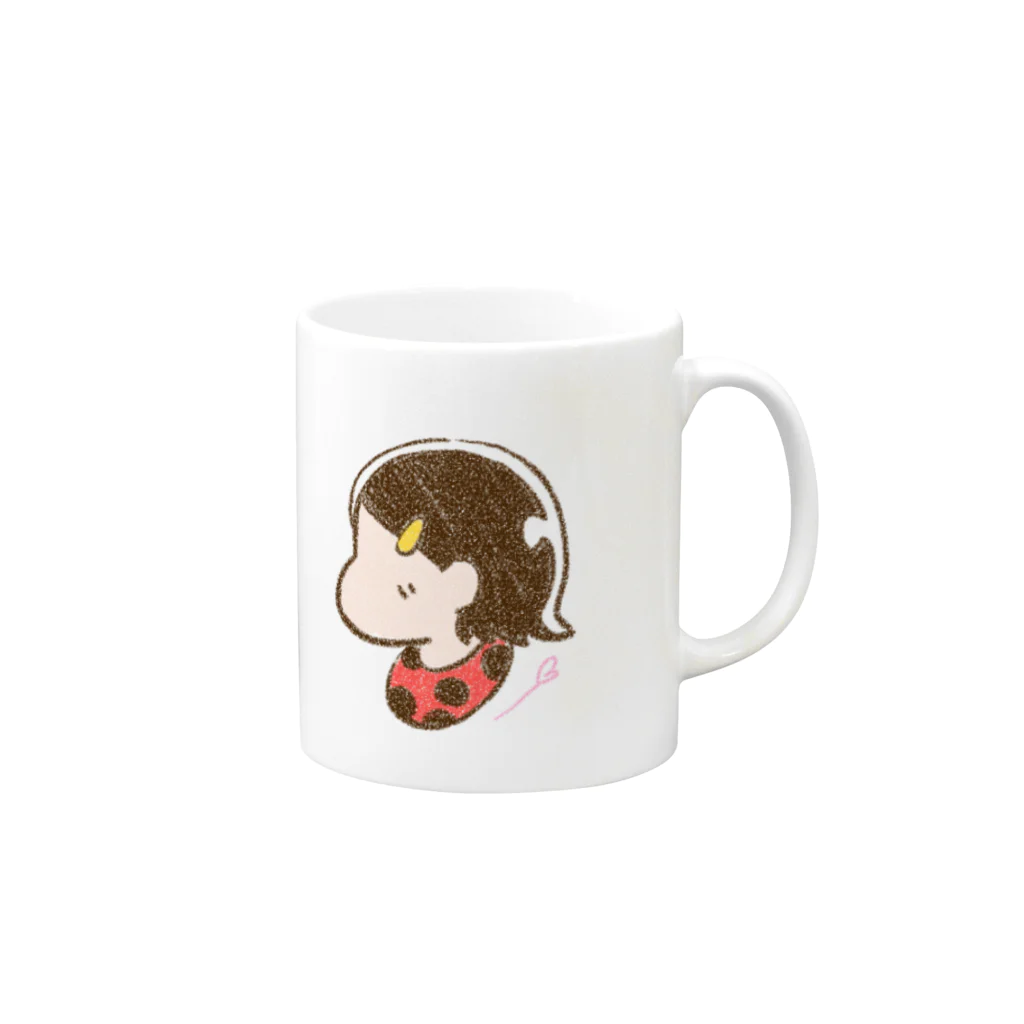 てげてげなしえマミーのベイビィガール Mug :right side of the handle