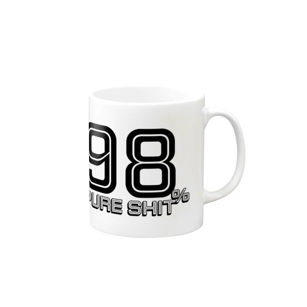 Architeture is dead.の98% Pure Shit Mug :right side of the handle
