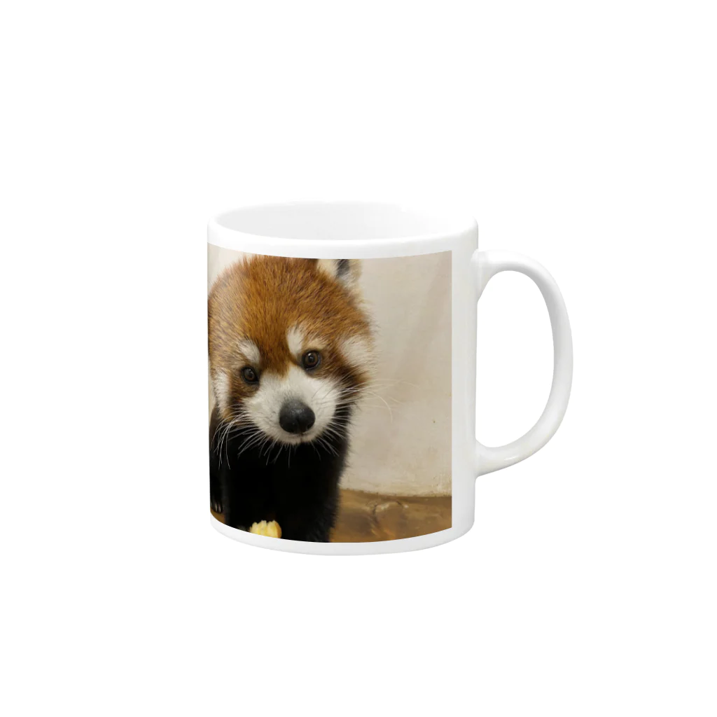 白銀屋のレッサーパンダ Mug :right side of the handle