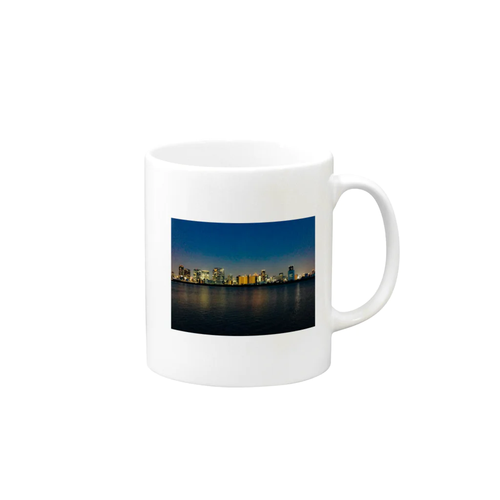 OSAKA NEIGHBORの梅田の夜景 Mug :right side of the handle