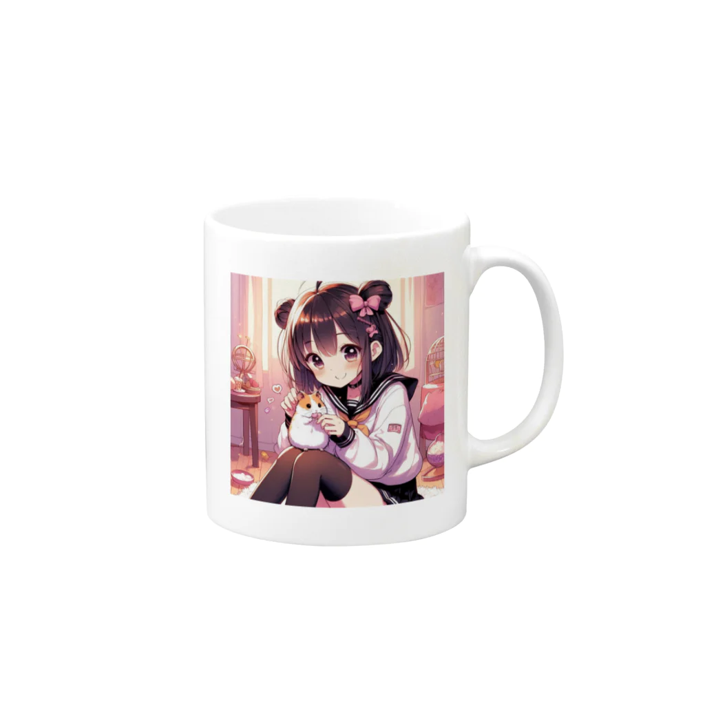 ウツボちゃんのエサの時間ですよ😄 Mug :right side of the handle