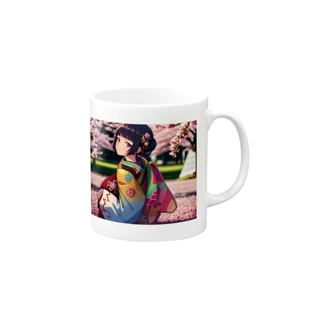 Mr_GeishaのSakura girl Mug :right side of the handle