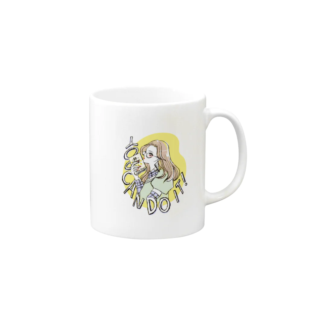 fool foolのスクールガール Mug :right side of the handle