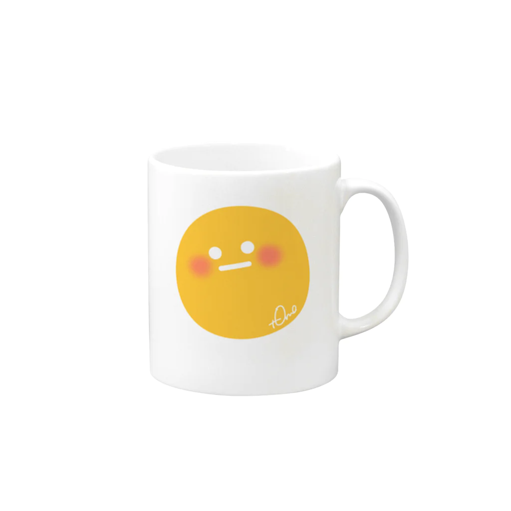 A MOON CORPS Shopのむぅん Mug :right side of the handle