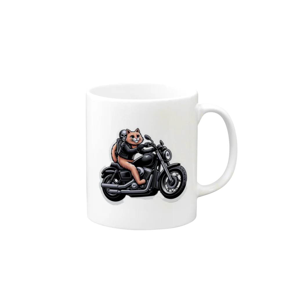 kemono-friendのネコライダー Mug :right side of the handle