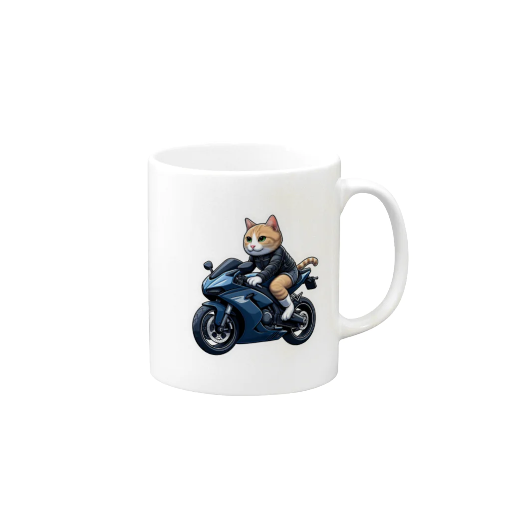 kemono-friendのネコライダー Mug :right side of the handle