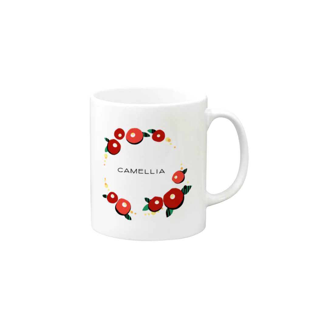 rayloidropのCamellia Mug :right side of the handle