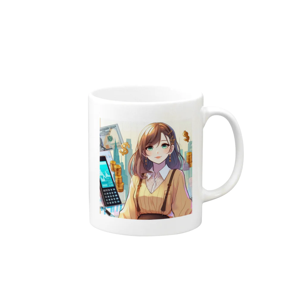 おっちゃんストアの美女投資家 Mug :right side of the handle