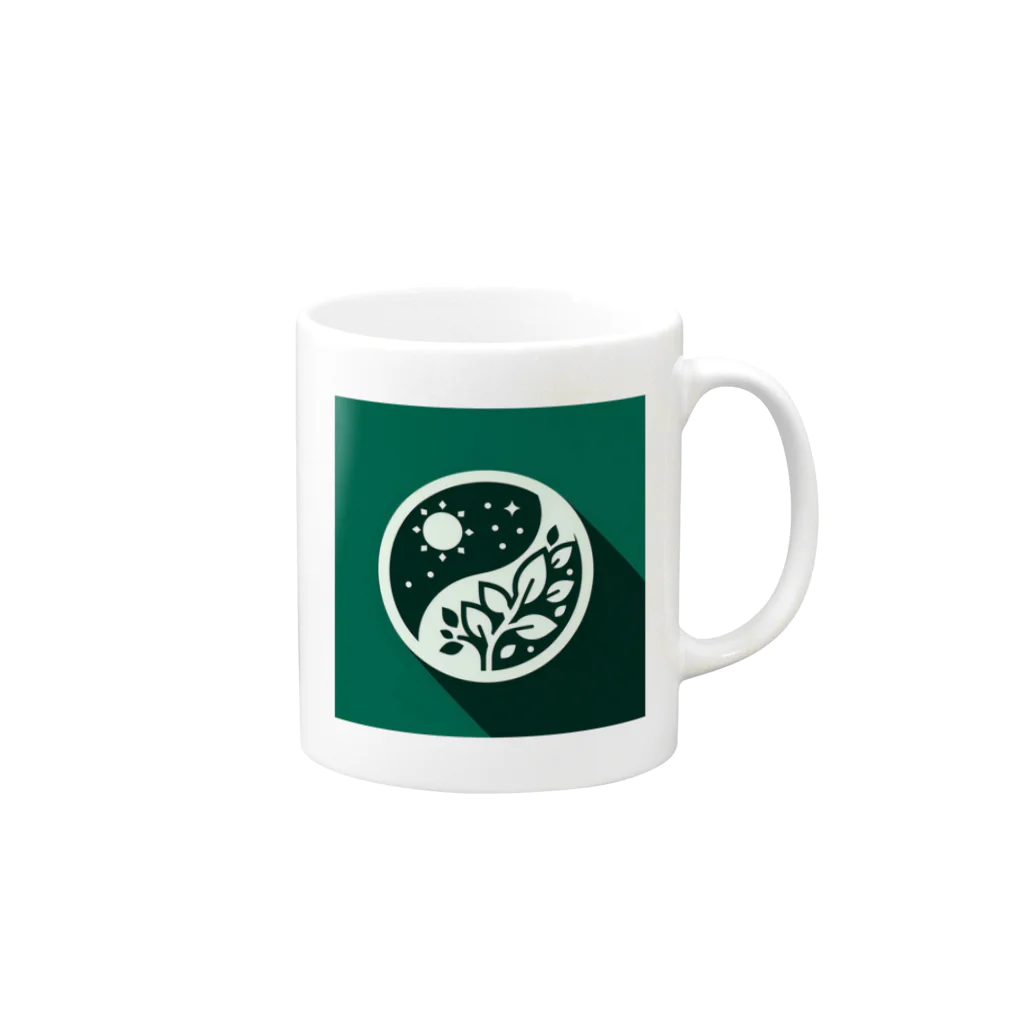 Qten369の地球を守ろう Mug :right side of the handle