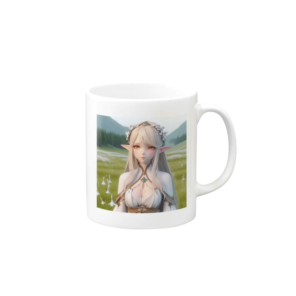 aaammmamのエルフ　美少女 Mug :right side of the handle