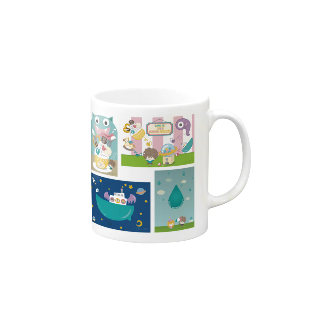 エスネス ノモックの「HAVE A MIRACLE YOUR LIFE」 Mug :right side of the handle