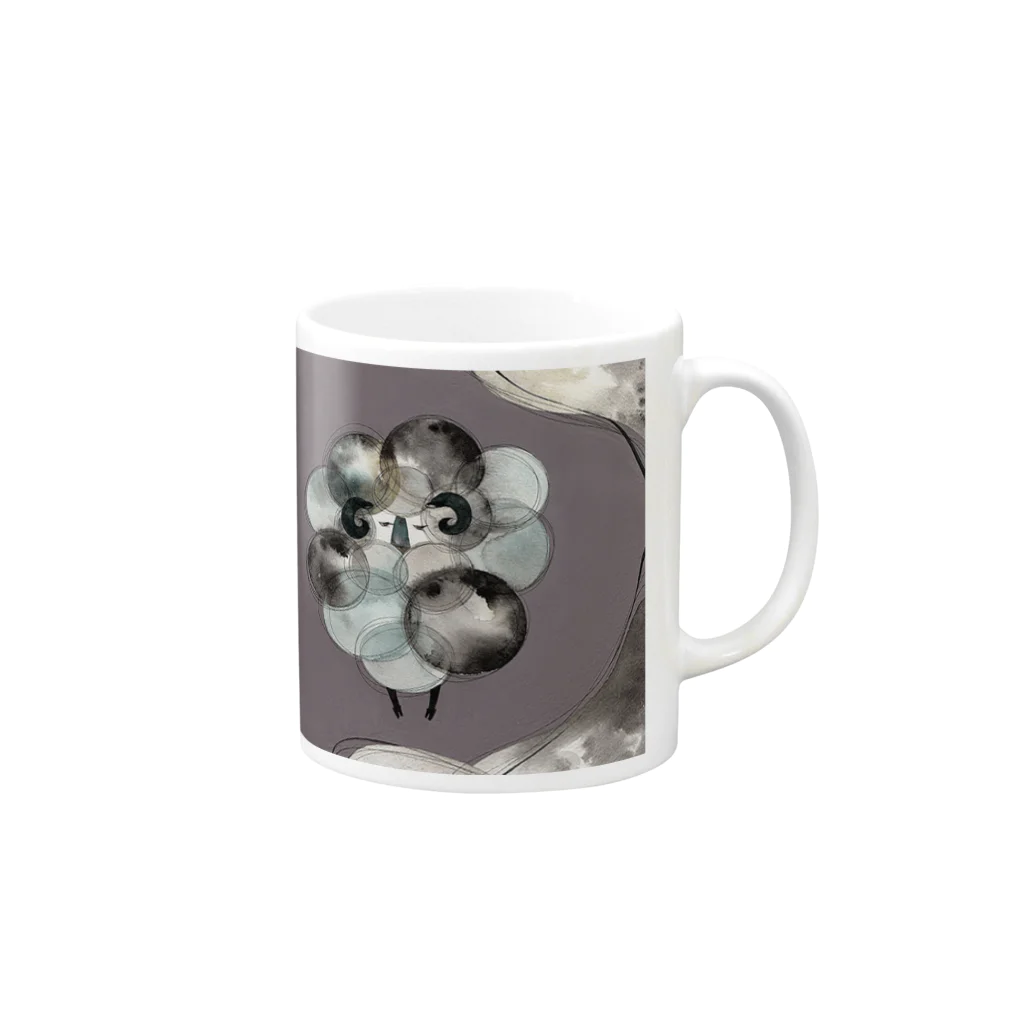 Pupik_SankinのAries Mug マグカップの取っ手の右面