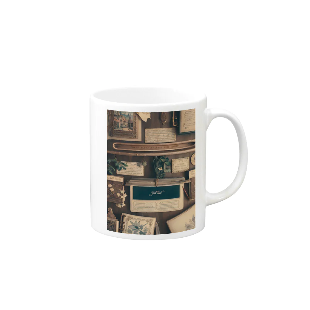 【ホラー専門店】ジルショップのビンテージデザイン Mug :right side of the handle