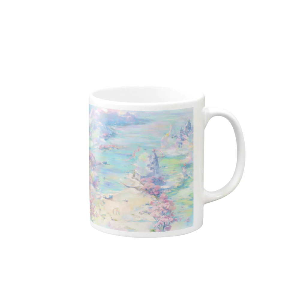 幻想世界のイーハトーブの幻風景 Mug :right side of the handle