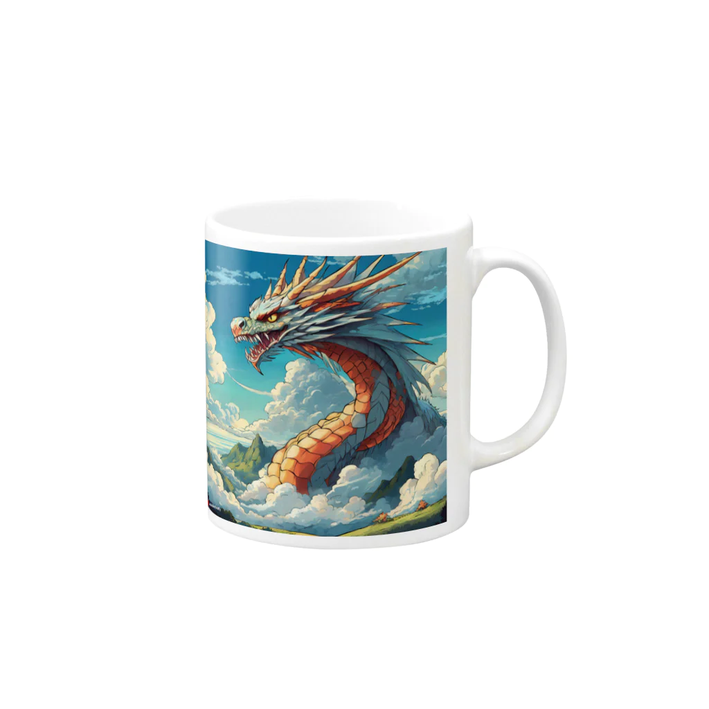 フリーダムの龍神雲 Mug :right side of the handle