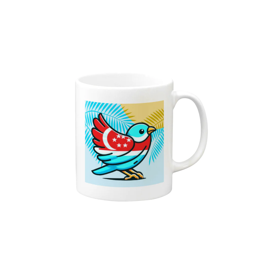 bugisショップの煌めくトロピカルバード🐦️ Mug :right side of the handle