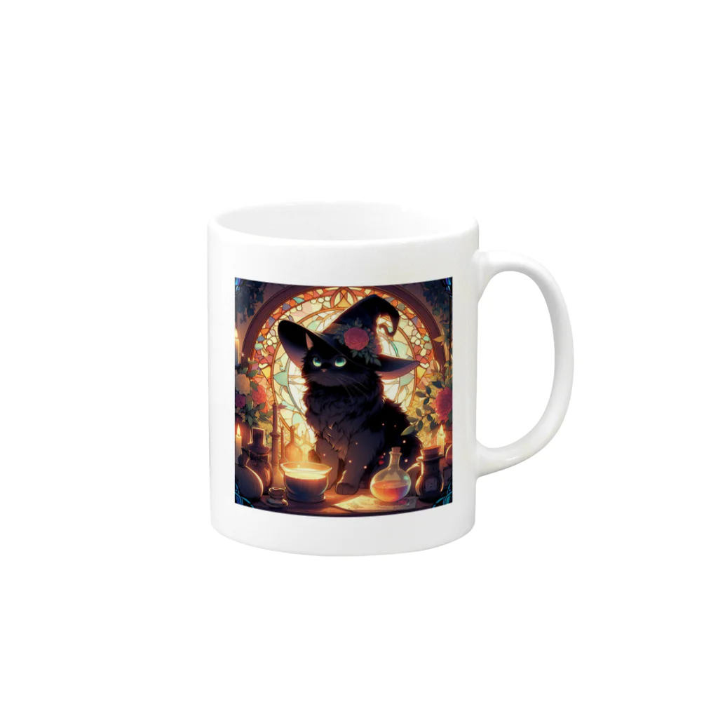 nico251の「魔法使いの黒猫」と呼ばれる不思議な存在 Mug :right side of the handle