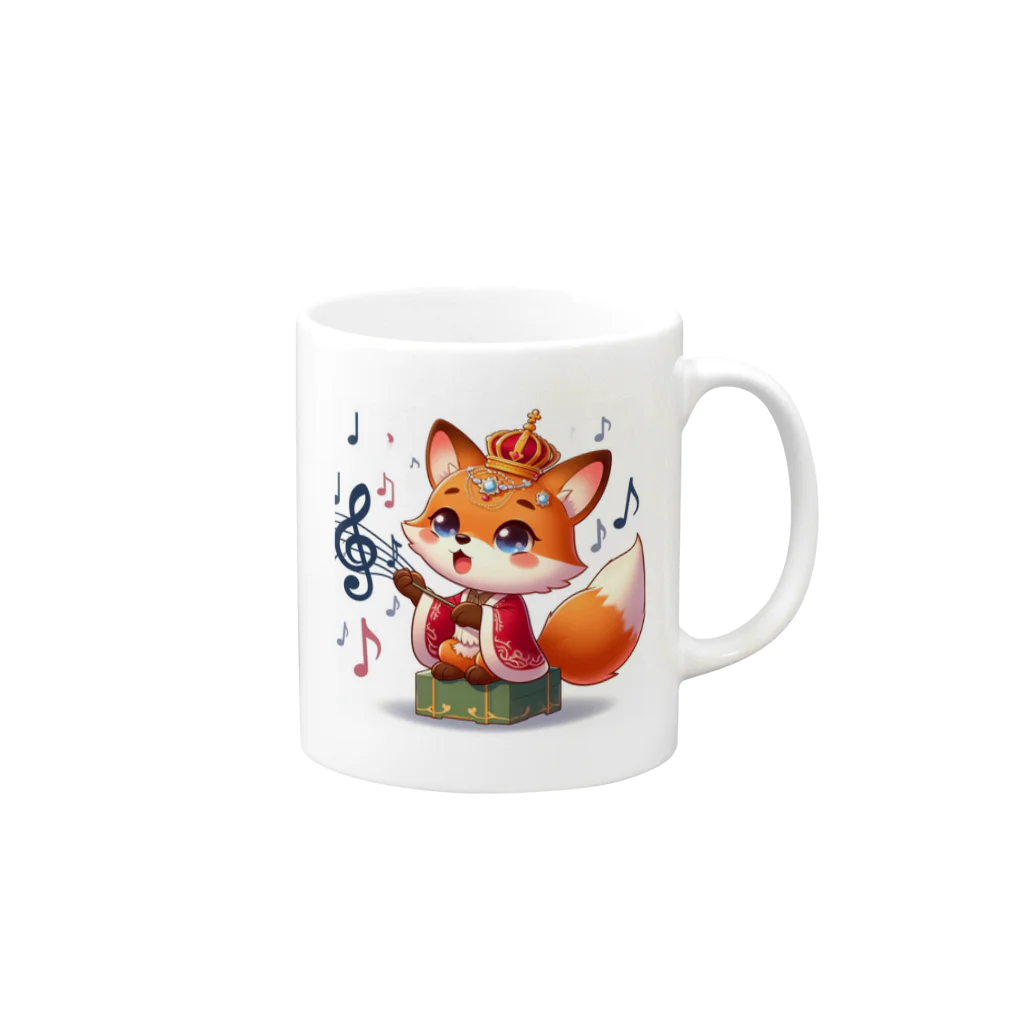 桃の花の歌うキツネの王子さま Mug :right side of the handle