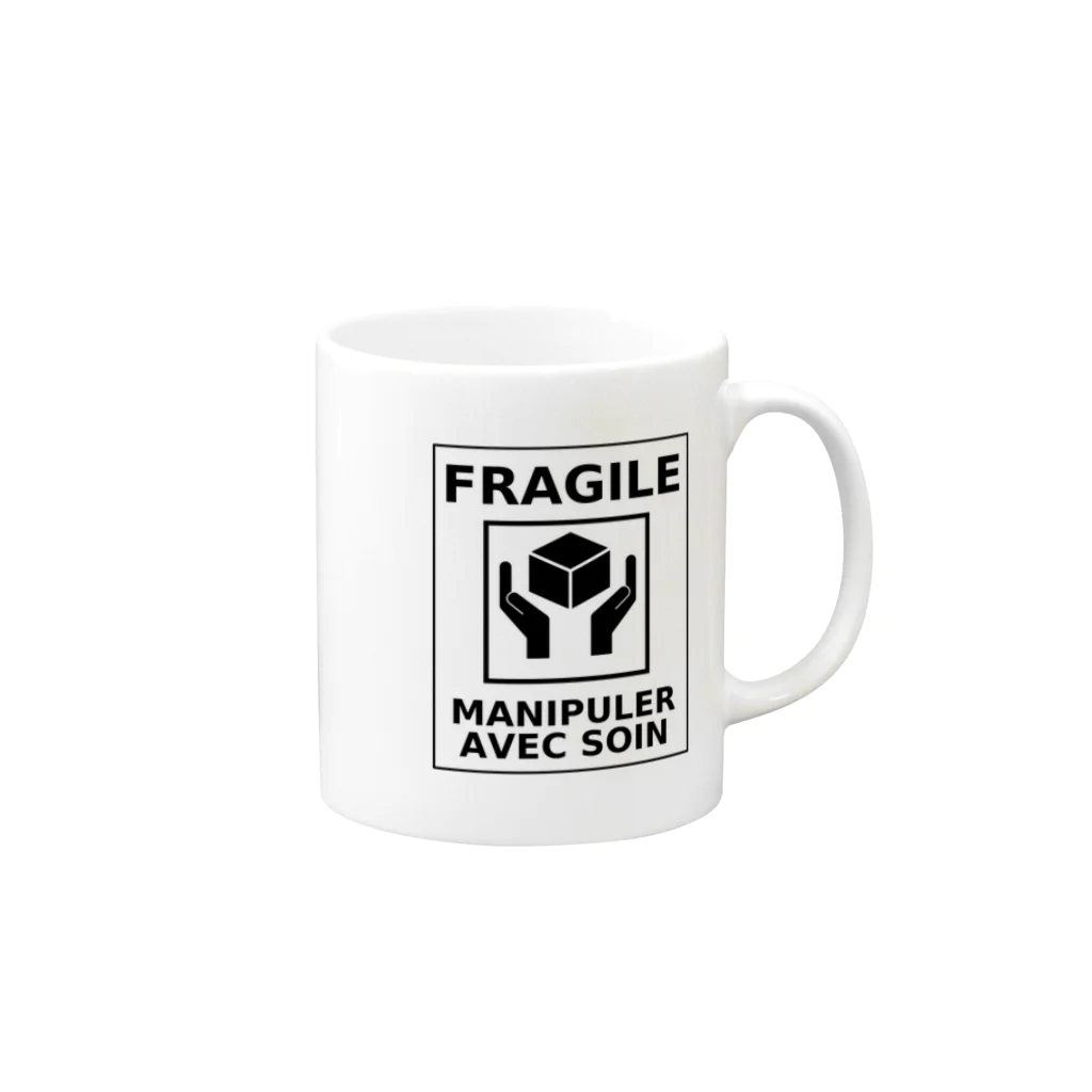 Miyanomae ManufacturingのFRAGILE Mug :right side of the handle