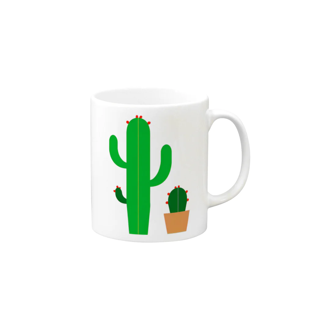 yellowgreenのサボテン　さぼてん Mug :right side of the handle