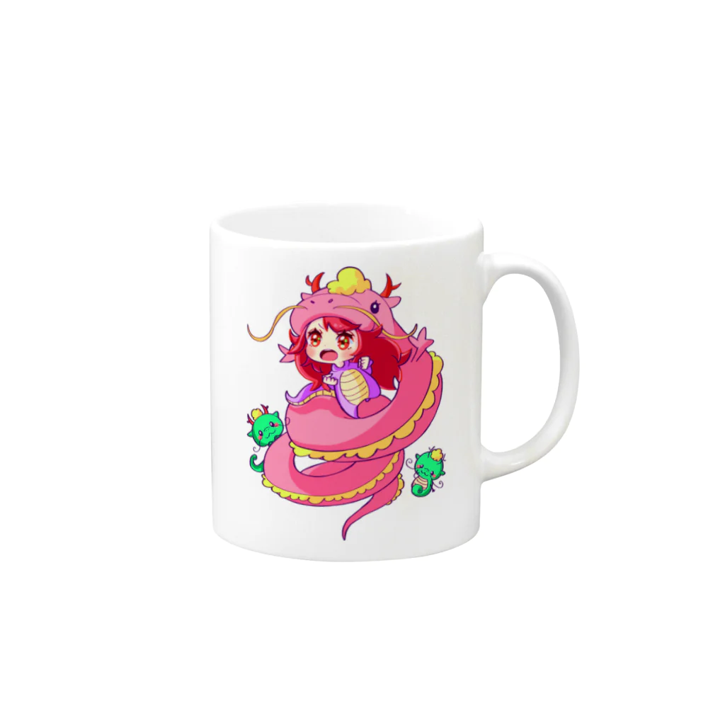 ちまるのお店のドラゴン Mug :right side of the handle