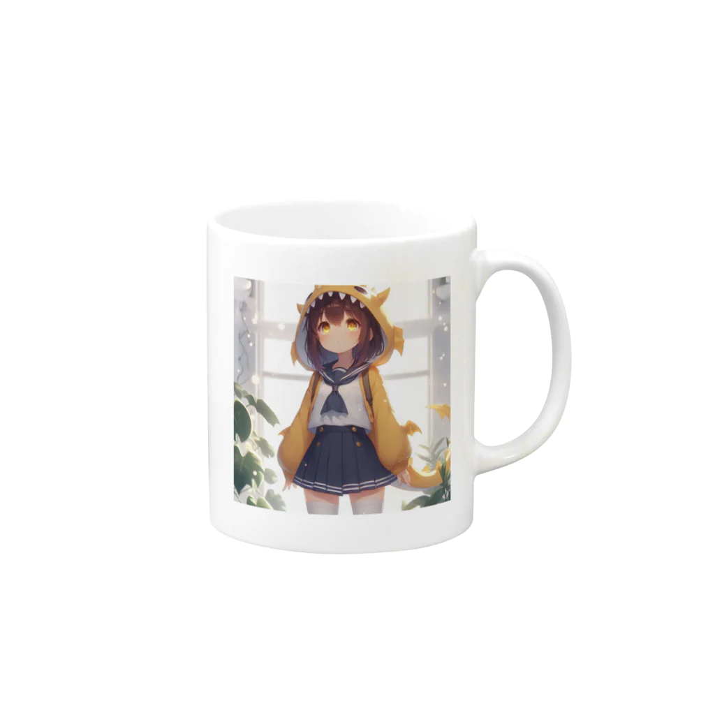 dramusumeの温ドラ娘！イエロー Mug :right side of the handle