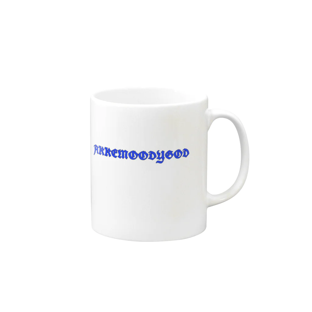 死死死=Dead By DeaDeadのAKKEMOODYGOD (Name Logo2) Mug :right side of the handle