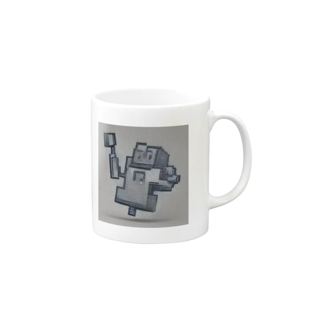 t_08のロボット Mug :right side of the handle