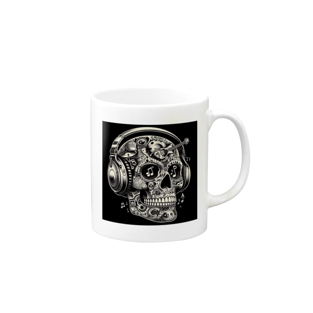 wワンダーワールドwのSKULL013 Mug :right side of the handle