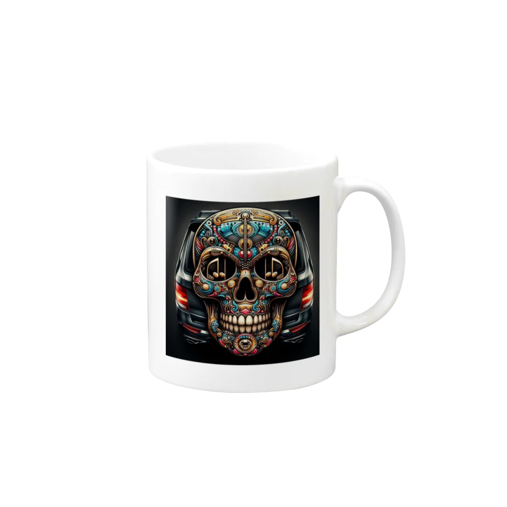 wワンダーワールドwのSKULL016 Mug :right side of the handle