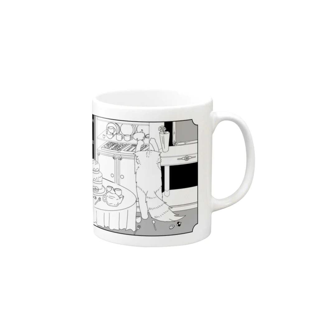 BISOREMONAKAのおままごとの破壊神　もなか君 Mug :right side of the handle