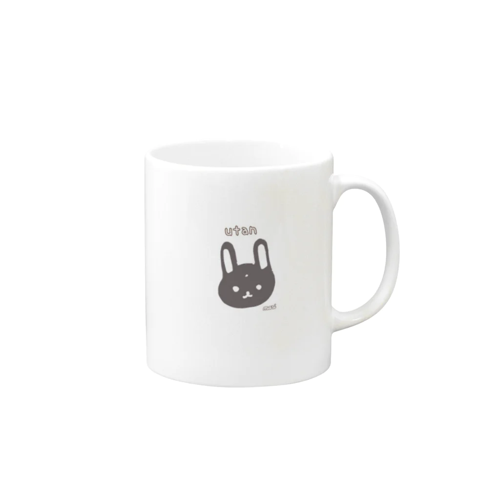 テンちゃんのお世話係のutan Mug :right side of the handle