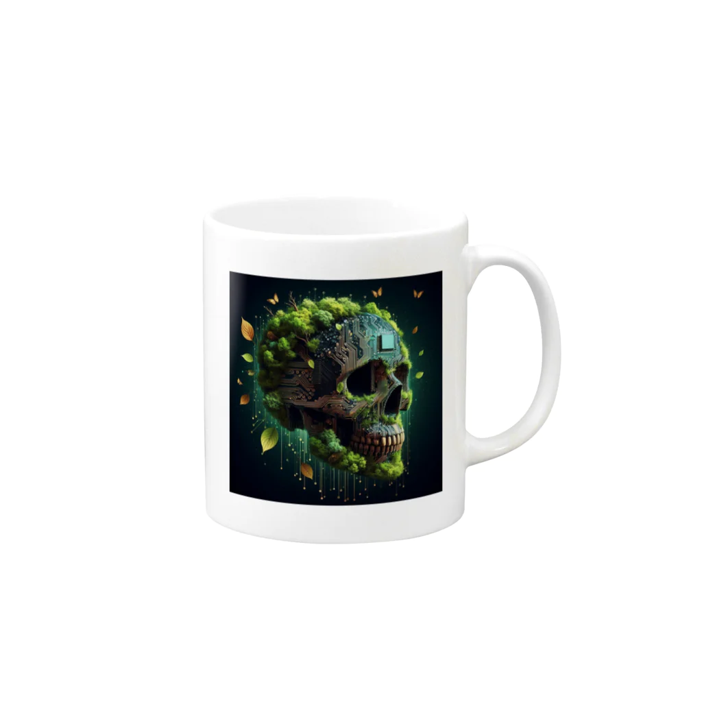 wワンダーワールドwのSKULL031 Mug :right side of the handle