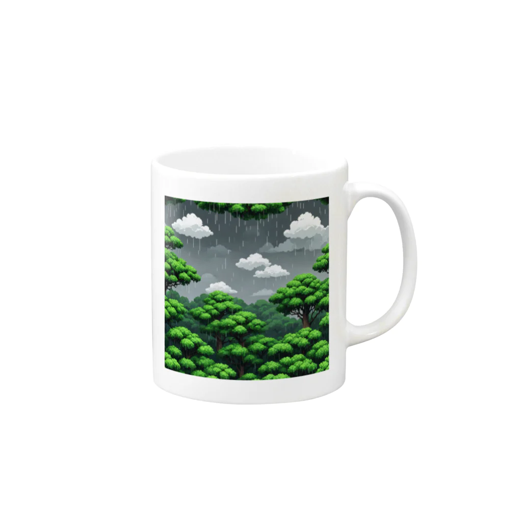 yukki1975の6月_梅雨 Mug :right side of the handle