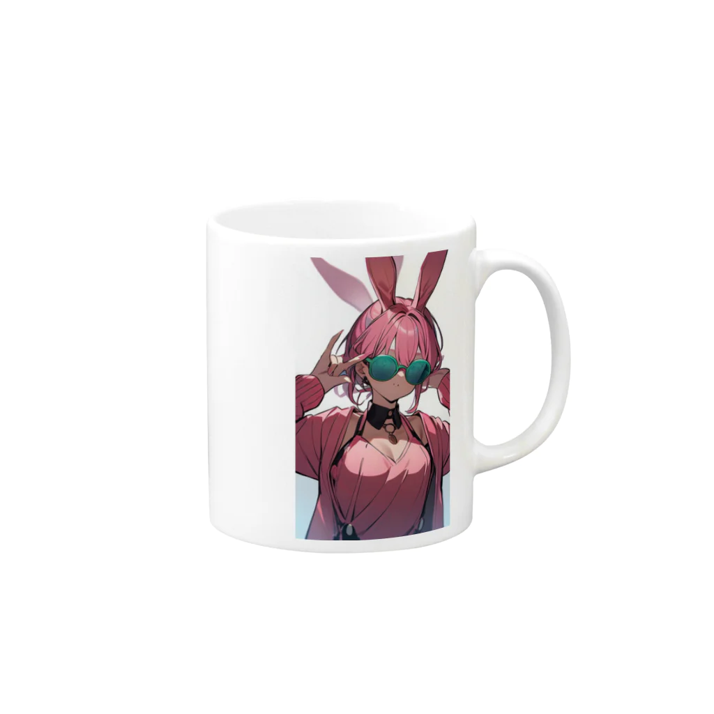 manathubiのルナ Mug :right side of the handle