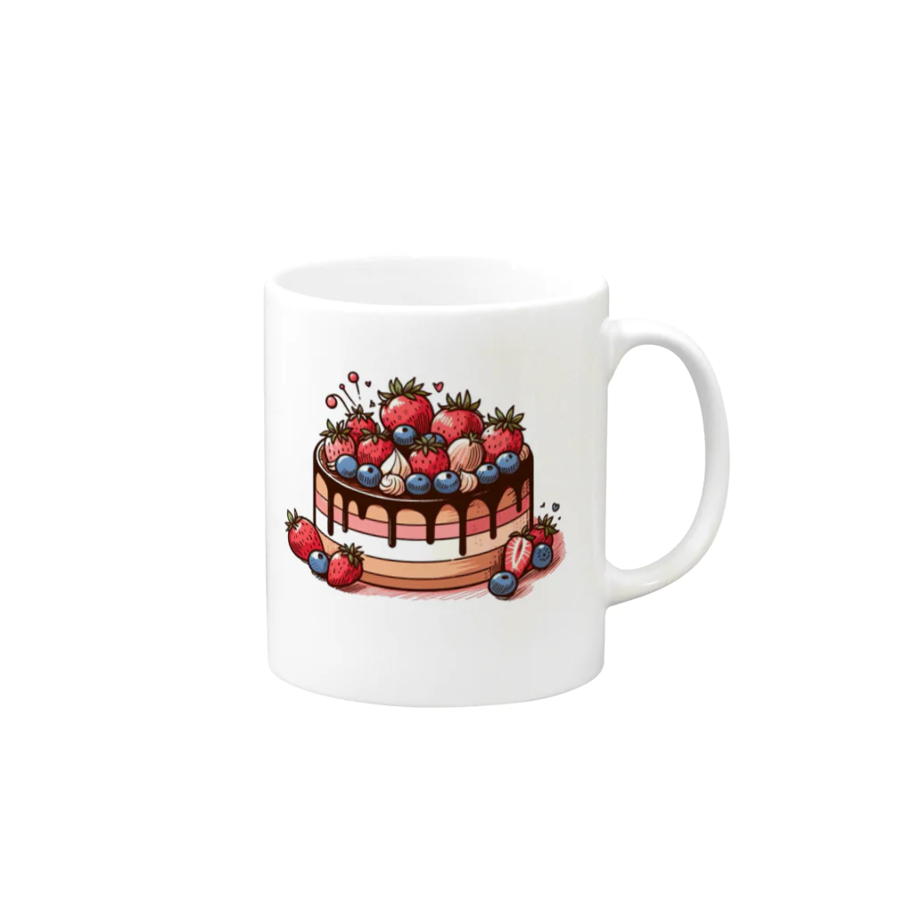 sweeshiiの可愛らしいケーキ Mug :right side of the handle