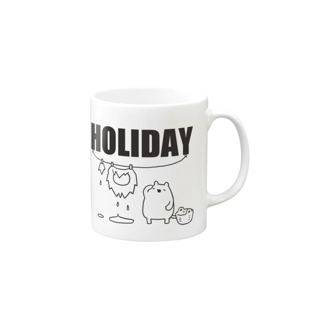 うさやの【HOLIDAY】ライオンさんの休日 Mug :right side of the handle