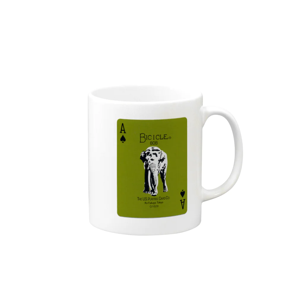 幸服屋のTRUMP  Elephant　Tシャツ Mug :right side of the handle